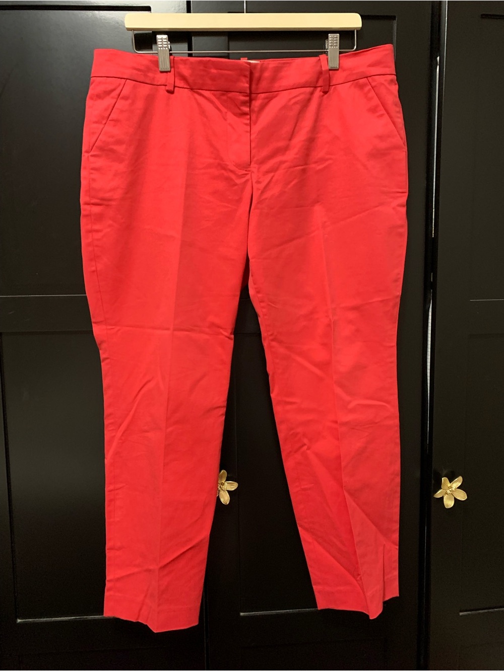 J. Crew coral Tailored Capris preppy chic quiet luxury